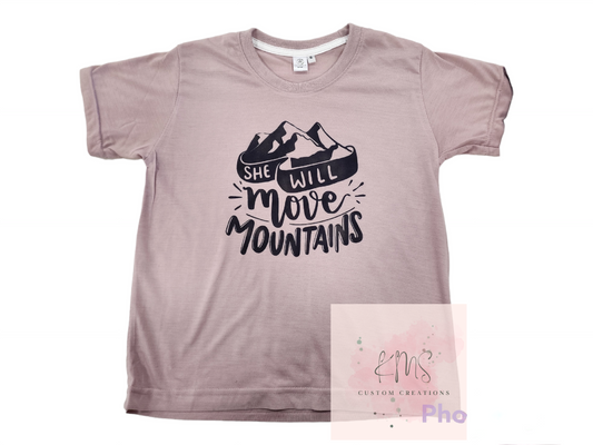 Youth She can move mountains t-shirt