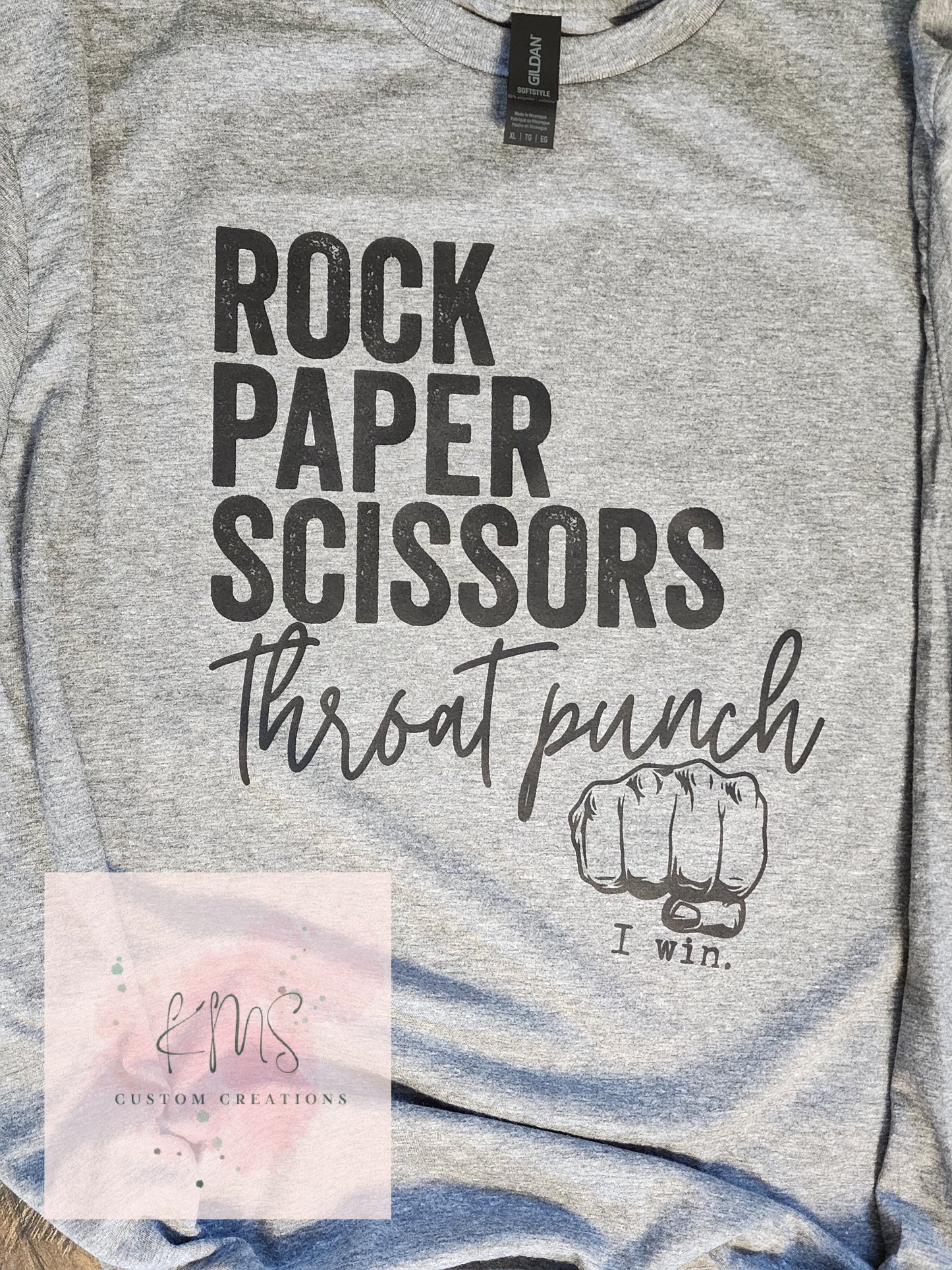 Rock Paper Scissors Throat punch t-shirt