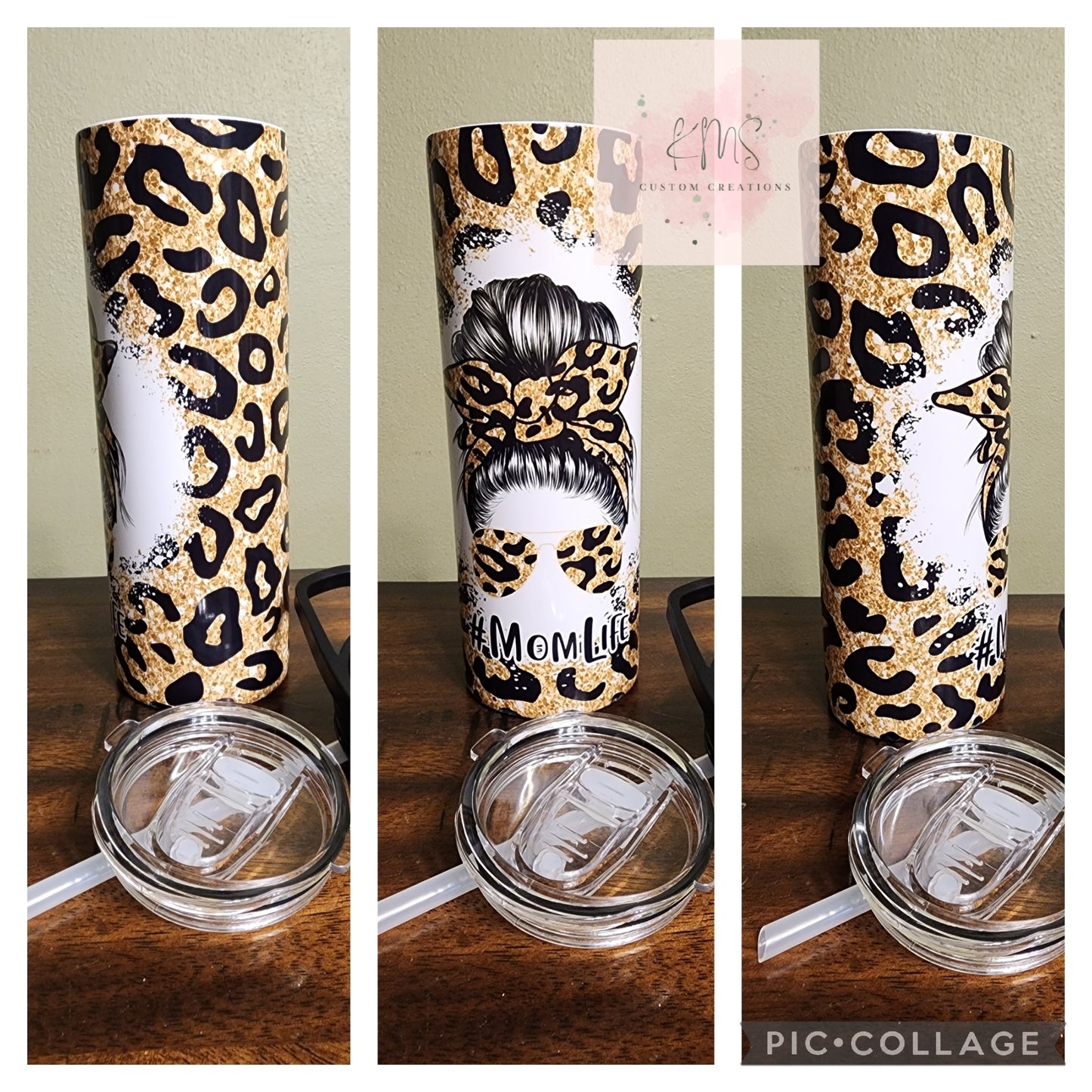 Cheetah #momlife tumbler