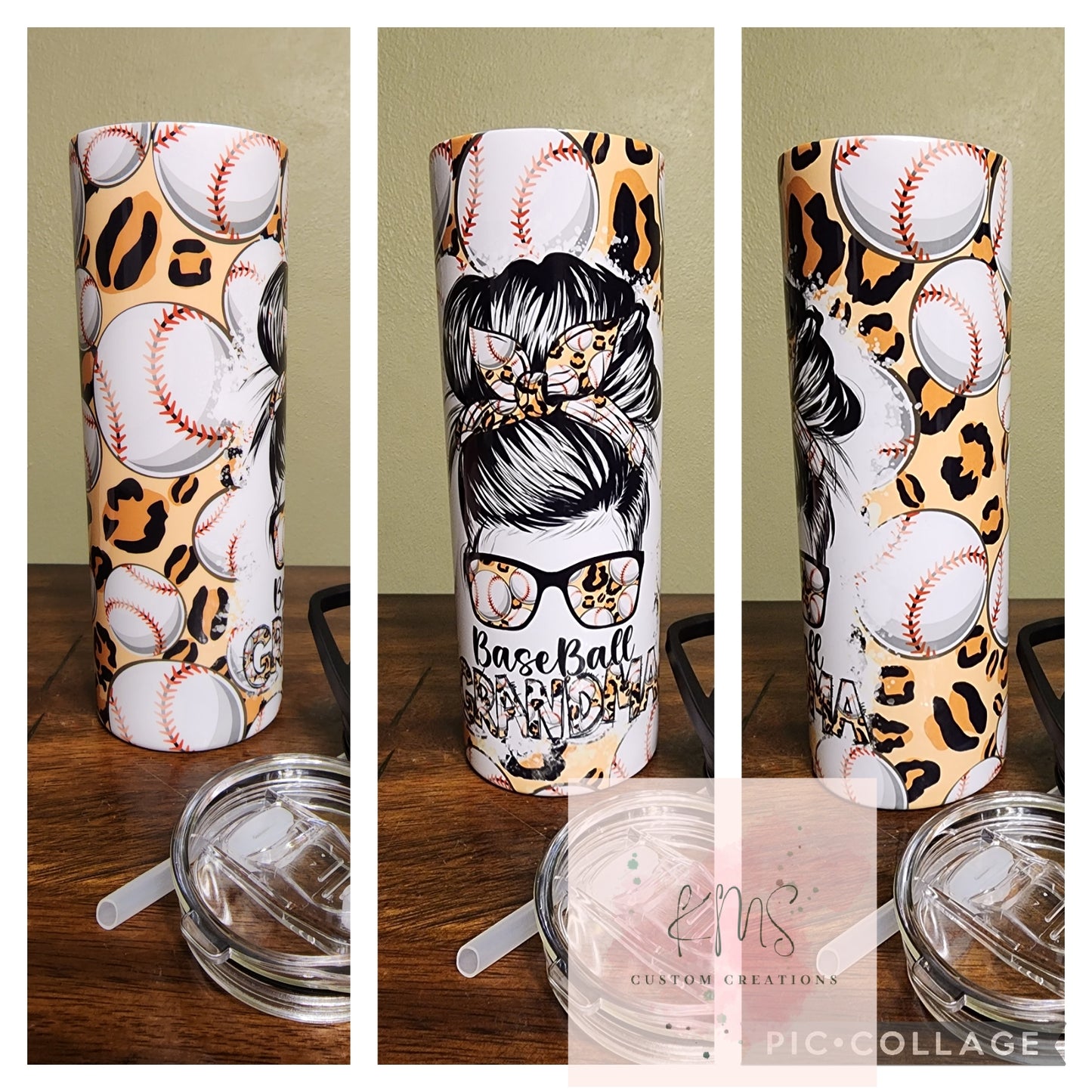 Baseball grandma tumbler