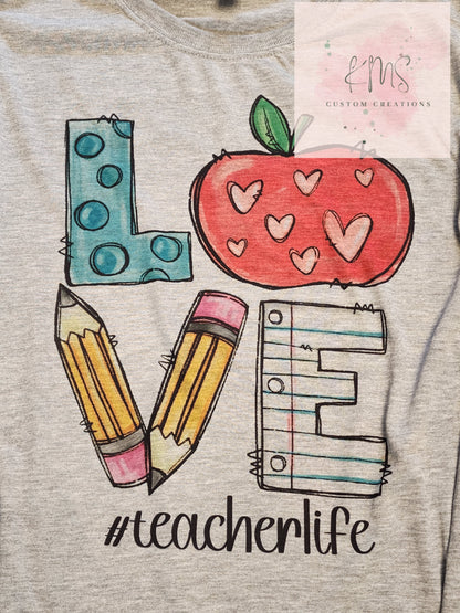 #teacherlife love long sleeve shirt