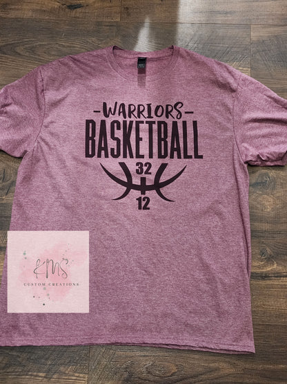 Customizable basketball t-shirt